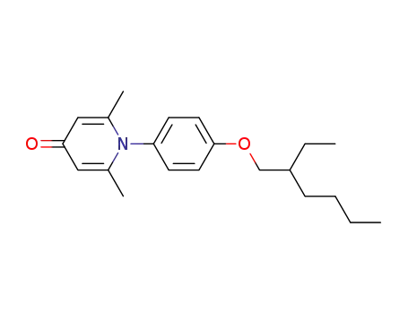 Molecular Structure of 821789-68-8 (4(1H)-Pyridinone, 1-[4-[(2-ethylhexyl)oxy]phenyl]-2,6-dimethyl-)