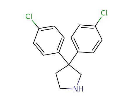 Molecular Structure of 917899-23-1 (Pyrrolidine, 3,3-bis(4-chlorophenyl)-)