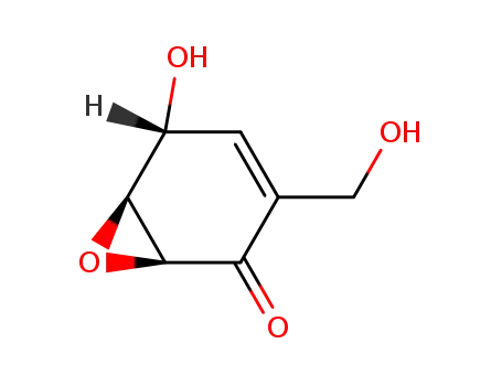 Molecular Structure of 439906-13-5 (7-Oxabicyclo[4.1.0]hept-3-en-2-one, 5-hydroxy-4-(hydroxymethyl)-, (1S,5S,6S)- (9CI))