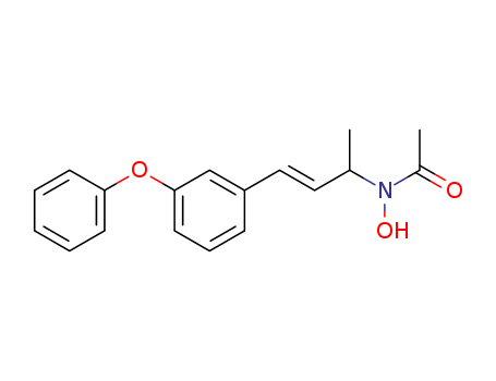 134470-36-3,BW B218C,Acetamide,N-hydroxy-N-[1-methyl-3-(3-phenoxyphenyl)-2-propenyl]- (9CI); BW-B 218C