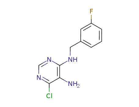 5-amino-4-chloro-6-<(3-fluorobenzyl)amino>pyrimidine