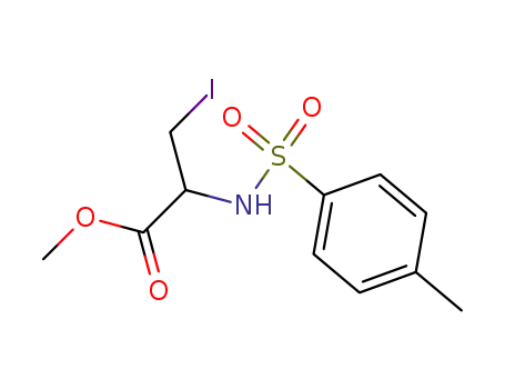 Molecular Structure of 87974-90-1 (Alanine, 3-iodo-N-[(4-methylphenyl)sulfonyl]-, methyl ester)