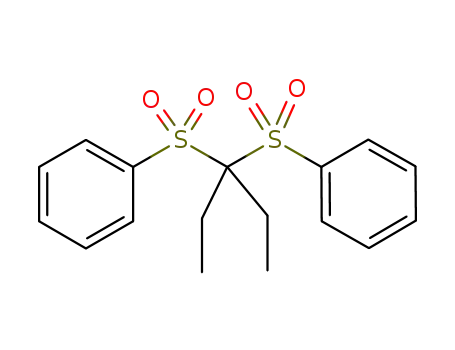 Molecular Structure of 110210-29-2 (Benzene, 1,1'-[(1-ethylpropylidene)bis(sulfonyl)]bis-)