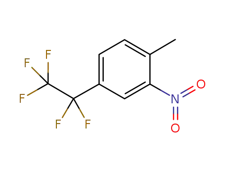 Molecular Structure of 134302-31-1 (1-Methyl-2-nitro-4-(perfluoroethyl)benzene)