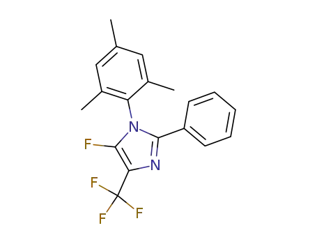 Molecular Structure of 70276-87-8 (1H-Imidazole,
5-fluoro-2-phenyl-4-(trifluoromethyl)-1-(2,4,6-trimethylphenyl)-)