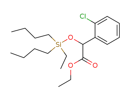 Molecular Structure of 85905-79-9 (ethyl (2-chlorophenyl){[dibutyl(ethyl)silyl]oxy}acetate)