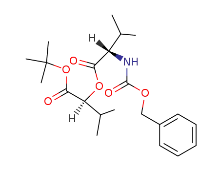 Molecular Structure of 13516-17-1 (benzyloxycarbonyl-L-valyl-L-α-hydroxyisovaleric acid t-butyl ester)