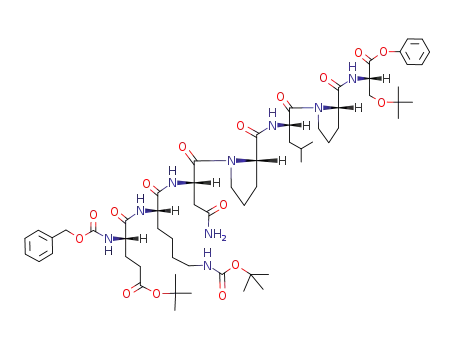 Molecular Structure of 138541-14-7 (Z-L-Glu(OtBu)-L-Lys(Boc)-L-Asn-L-Pro-L-Leu-L-Pro-L-Ser(tBu)-OPh)