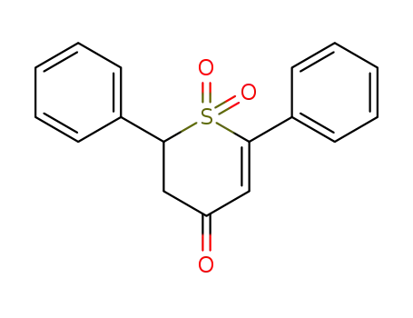 4H-Thiopyran-4-one, 2,3-dihydro-2,6-diphenyl-, 1,1-dioxide