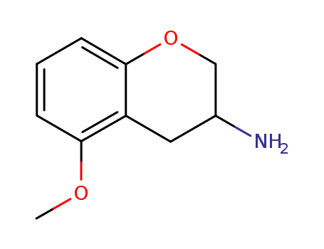 Molecular Structure of 110927-03-2 (3,4-Dihydro-5-methoxy-2H-1-Benzopyran-3-amine)