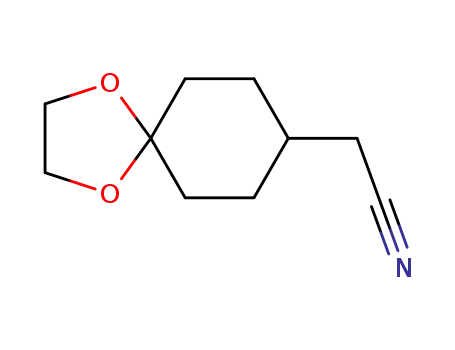 Molecular Structure of 124499-37-2 (1,4-Dioxaspiro[4.5]decane-8-acetonitrile)