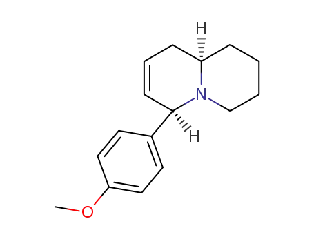 Molecular Structure of 87781-86-0 (2H-Quinolizine, 1,3,4,6,9,9a-hexahydro-6-(4-methoxyphenyl)-, trans-)
