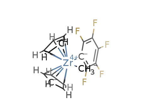 Molecular Structure of 219627-13-1 (Cp<sub>2</sub>ZrMe(pentafluorophenyl))