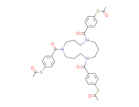 Molecular Structure of 146070-03-3 (1,5,9-tris(4-acetylthiobenzoyl)-1,5,9-triazacyclododecane)