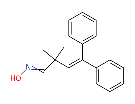 Molecular Structure of 111220-88-3 (3-Butenal, 2,2-dimethyl-4,4-diphenyl-, oxime)