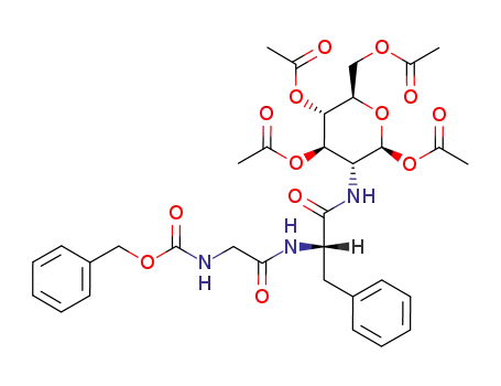 2-<N-(N-carbobenzyloxy)-glycyl>-L-phenylalanylamido-2-deoxy-1,3,4,6-tetra-O-acetyl-β-D-glucose