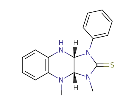 Molecular Structure of 89607-03-4 (1,9-dimethyl-3-phenyl-2,3,3a,4,9,9a-hexahydro-1H-imidazo<4,5-b>quinoxaline-2-thione)