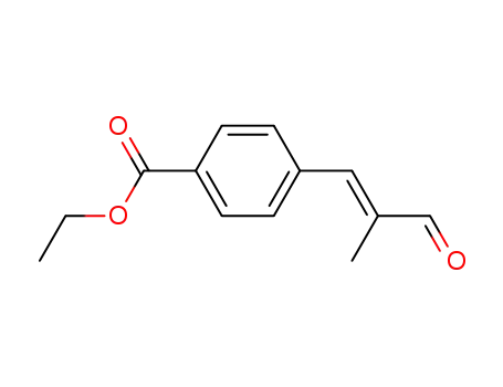 Molecular Structure of 77837-68-4 (Benzoic acid, 4-(2-methyl-3-oxo-1-propenyl)-, ethyl ester, (E)-)