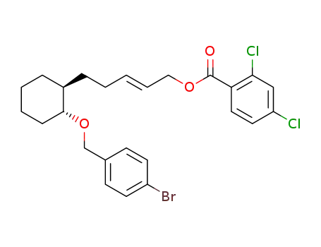 Molecular Structure of 101859-01-2 ((2E)-5-[(1R,2S)-2-{[(4-bromobenzyl)oxy]methoxy}cyclohexyl]pent-2-en-1-yl 2,4-dichlorobenzoate)