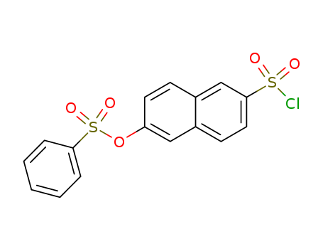 Molecular Structure of 101726-89-0 (2-Naphthalenesulfonyl chloride, 6-[(phenylsulfonyl)oxy]-)