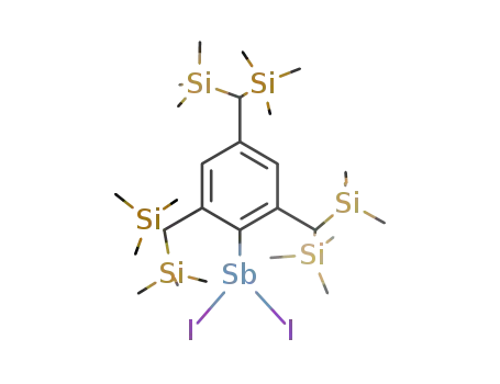 Molecular Structure of 201533-95-1 ([((Si(CH<sub>3</sub>)3)2CH)3C<sub>6</sub>H<sub>2</sub>]SbI<sub>2</sub>)