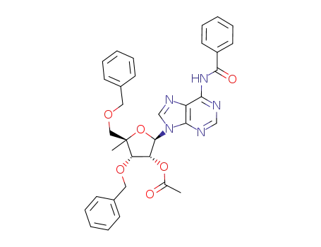 N<sup>6</sup>-benzoyl-2'-O-acetyl-3',5'-di-O-benzyl-4'-C-methyladenosine