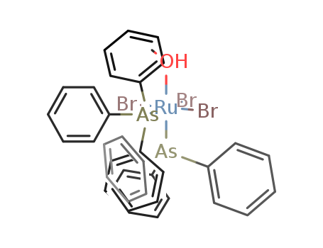 Molecular Structure of 15692-69-0 (Ruthenium, tribromo(methanol)bis(triphenylarsine)-)