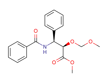 Molecular Structure of 99458-17-0 ((2R,3S)-N-benzoyl-O-(methoxymethyl)-3-phenylisoserine methyl ester)
