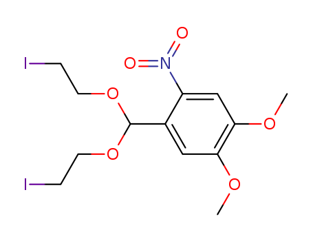 Benzene, 1-[bis(2-iodoethoxy)methyl]-4,5-dimethoxy-2-nitro-