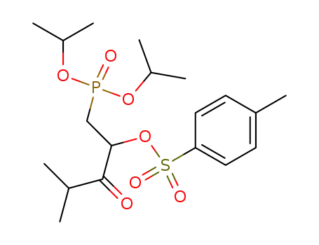 Molecular Structure of 101133-04-4 (<4-Methyl-2-(4-methylphenylsulfonyloxy)-3-oxopentyl>phosphonsaeure-diisopropylester)