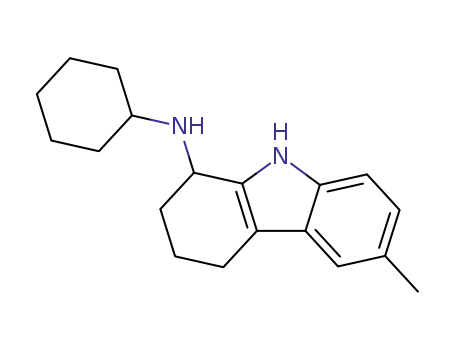 Molecular Structure of 118498-97-8 (N-cyclohexyl-N-(6-methyl-2,3,4,9-tetrahydro-1H-carbazol-1-yl)amine)