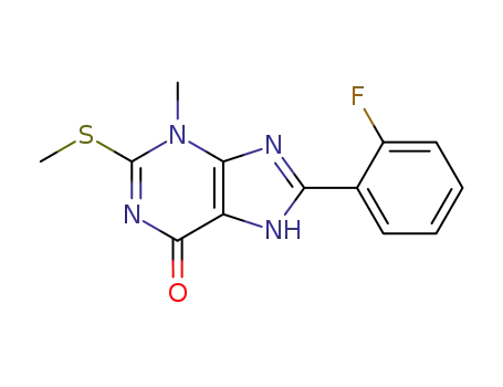 6H-Purin-6-one, 8-(2-fluorophenyl)-3,7-dihydro-3-methyl-2-(methylthio)-