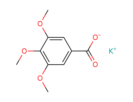 Molecular Structure of 29970-25-0 (Benzoic acid, 3,4,5-trimethoxy-, potassium salt)