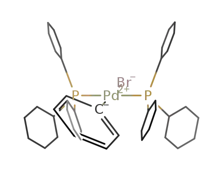 Molecular Structure of 668488-20-8 (Palladium, bromophenylbis(tricyclohexylphosphine)-)
