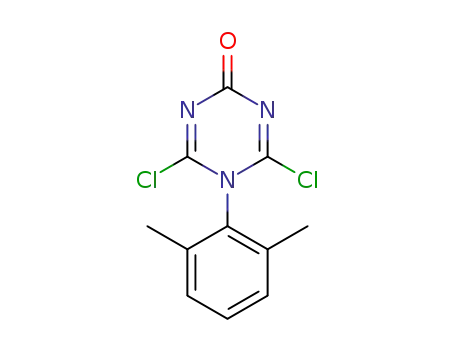 Molecular Structure of 84384-14-5 (4,6-Dichlor-5-(2,6-dimethylphenyl)-1,3,5-triazin-2(5H)-on)