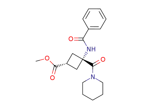 cis-methyl 1-(benzoylamino)-1-(pentamethylenecarbamoyl)cyclobutane-3-carboxylate