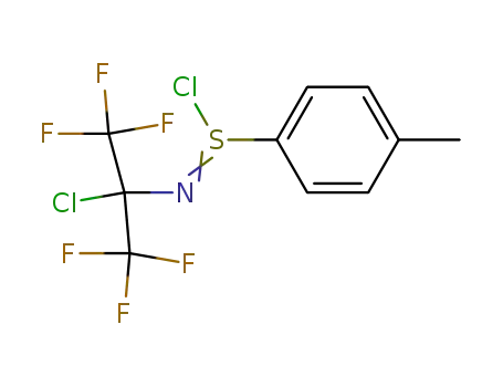 Molecular Structure of 85095-41-6 (N-(2-chlorohexafluoroisopropyl)-p-toluenesulfinimidoyl chloride)