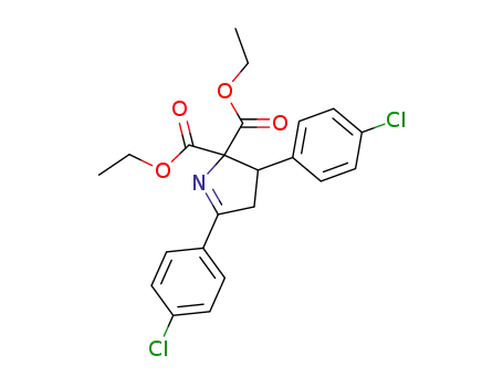 Molecular Structure of 100784-68-7 (2H-Pyrrole-2,2-dicarboxylic acid, 3,5-bis(4-chlorophenyl)-3,4-dihydro-,
diethyl ester)