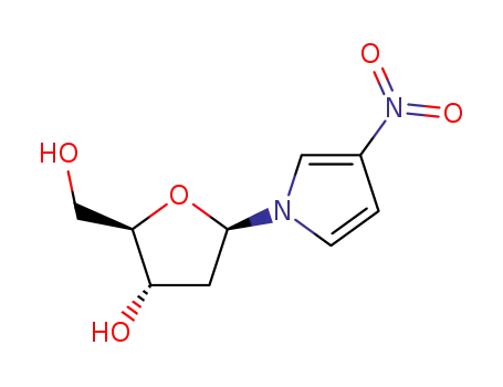 Molecular Structure of 157066-48-3 (1-(BETA-D-2-DEOXYRIBOFURANOSYL)-3-NITROPYRROLE)