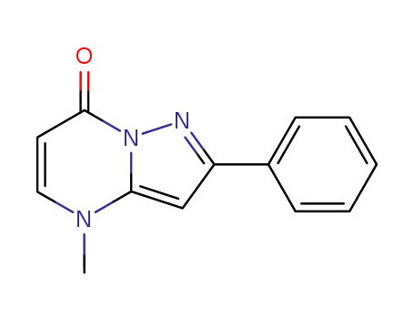 Molecular Structure of 77494-10-1 (4-Methyl-2-phenylpyrazolo[1,5-a]pyrimidin-7(4H)-one)