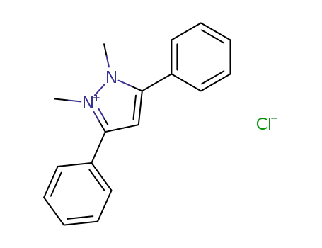 Molecular Structure of 53050-16-1 (3,5-diphenyl-1,2-dimethylpyrazolium chloride)