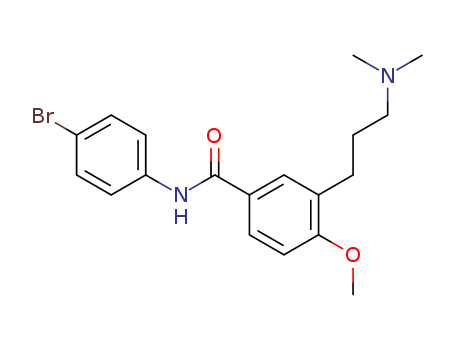 Molecular Structure of 156428-80-7 (Benzamide,
N-(4-bromophenyl)-3-[3-(dimethylamino)propyl]-4-methoxy-)