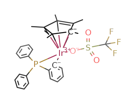 Molecular Structure of 198146-95-1 ([Ir(η<sup>5</sup>-Cp*)(η<sup>2</sup>-o-C<sub>6</sub>H<sub>4</sub>PPh<sub>2</sub>)(OTf)])