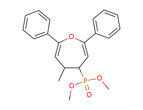 Molecular Structure of 109216-98-0 (Phosphonic acid, (5-methyl-2,7-diphenyl-4-oxepinyl)-, dimethyl ester)
