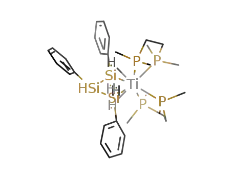 Molecular Structure of 929626-72-2 (Ti(Si<sub>3</sub>H<sub>5</sub>Ph<sub>3</sub>)(dmpe)2)