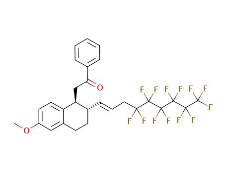 2-[6-methoxy-2-((E)-4,4,5,5,6,6,7,7,8,8,9,9,9-tridecafluoronon-1-enyl)-1,2,3,4-tetrahydronapthalen-1-yl]-1-phenylethanone