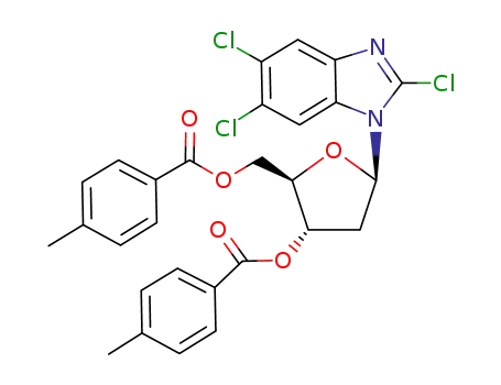 2,5,6-trichloro-1-(2-deoxy-3,5-di-O-p-toluoyl-β-D-erythro-pentofuranosyl)benzimidazole