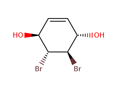 Molecular Structure of 169529-93-5 (2-Cyclohexene-1,4-diol, 5,6-dibromo-, (1S,4S,5R,6R)-)