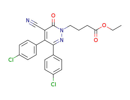 75643-51-5,ethyl 4-[3,4-bis(4-chlorophenyl)-5-cyano-6-oxopyridazin-1(6H)-yl]butanoate,