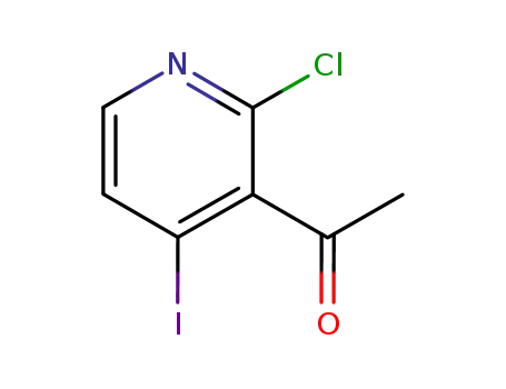 Molecular Structure of 185041-03-6 (1-(2-Chloro-4-iodopyridin-3-yl)ethanone)